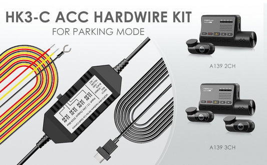 VIOFO HK3-C Type-C HARDWIRE KIT CABLE FOR A139 3-CH DASH CAMERA 3 CHANNEL DASH CAM FRONT + REAR + INSIDE