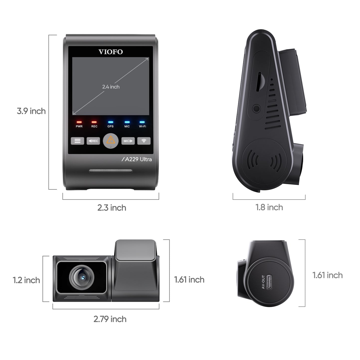 VIOFO A229 Ultra 2CH 4K Front+4K Rear Dashcam with Dual Sony STARVIS 2 Sensors, 2-Channel 4K HDR, Ultra Fast 5GHz Wi-Fi & Precise GPS, Smart Voice Control