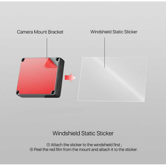 VIOFO TRANSPARENT PLASTIC STATIC WINDSHIELD STICKER FOR ALL VIOFO DASHCAMS