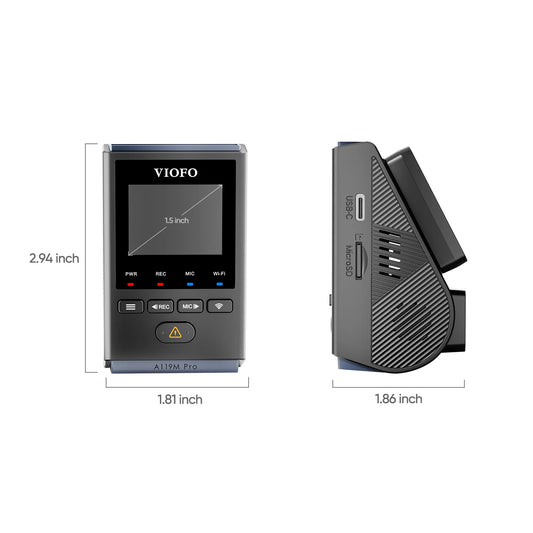 VIOFO A119M Pro 4K HDR Voice Control Dash Camera with Sony STARVIS 2 Sensor, Super Night Vision, Ultra Fast Wi-Fi 6 & Precise GPS
