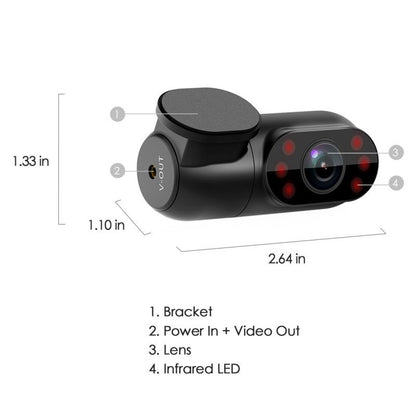 A139/A139 PRO INFRARED INTERIOR CAMERA REPLACEMENT WITH CORD AND ADHESIVE STICKER