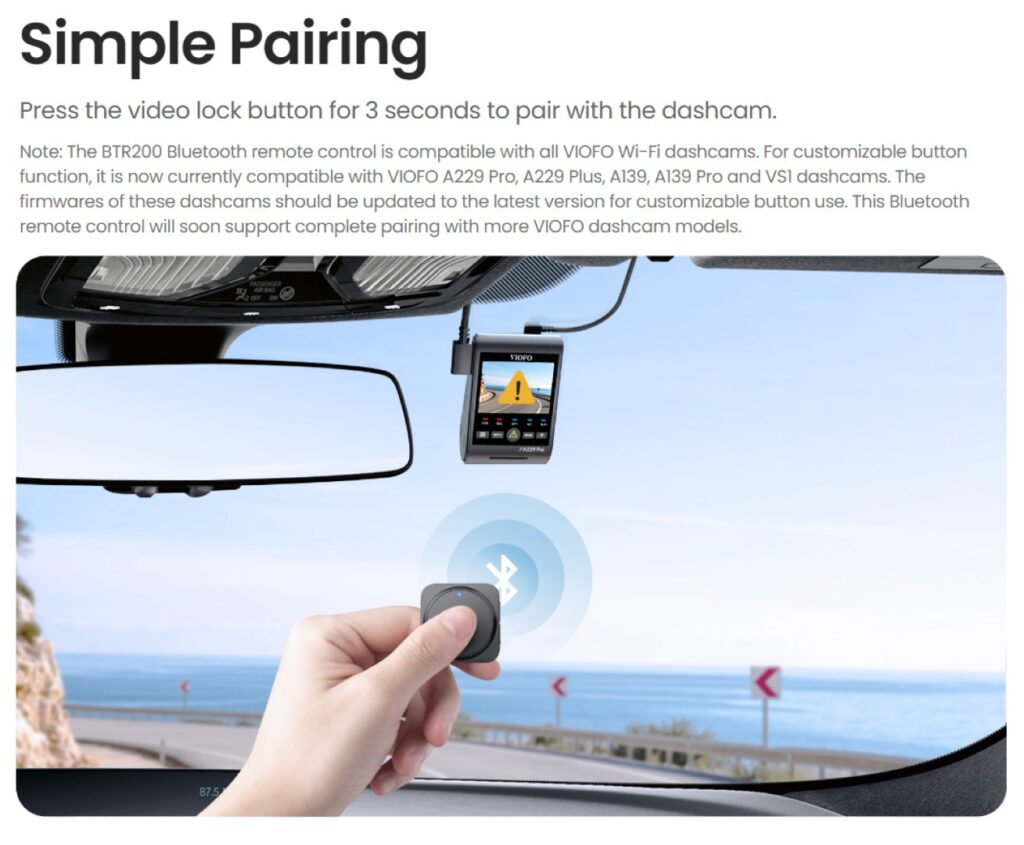 VIOFO BTR200 Bluetooth Remote Control