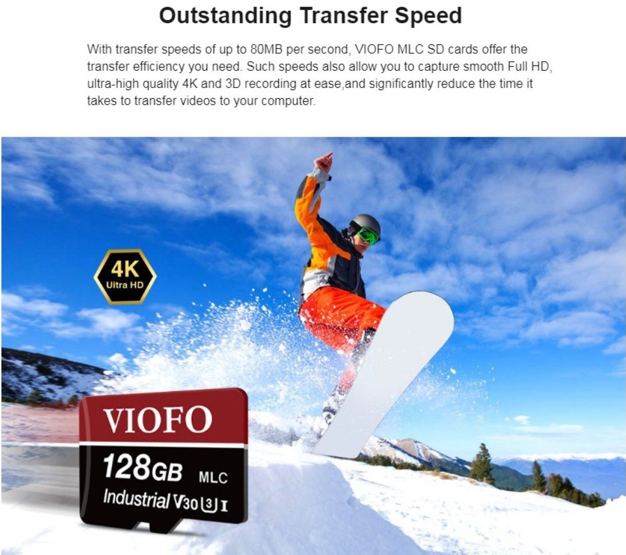 Viofo 128GB High Endurance Micro SD Memory Card for Action Cam Dashcam