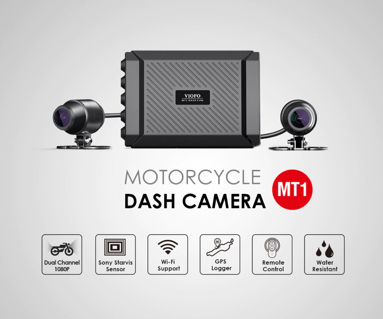 VIOFO MT1 Motorcycle Dash Cam 1080P HD Night Vision Motorcycle DVR
