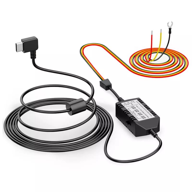 VIOFO TYPE-C HK4 HARDWIRE KIT CABLE WITH FUSE TAPES FOR A229 and T130 3-CH  DASH CAMERA 3 CHANNEL DASH CAM FRONT + REAR + INSIDE - VIOFO India Store