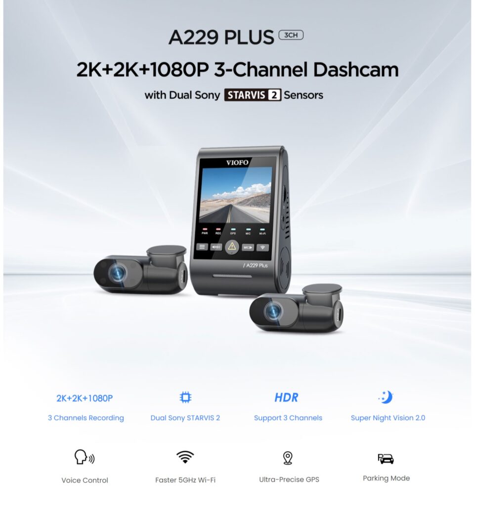 VIOFO-A229-Plus-3CH-2K-2K-1080P-HDR-5GHz-Wi-Fi-GPS-Voice-Control-Dash-Camera-with-Dual-Sony-STARVIS-2-Sensor-Super-Night-Vision